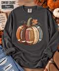 Pumpkin Football Comfort Colors Long Sleeve