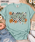 Mama Orange Flowers Comfort Colors Tee