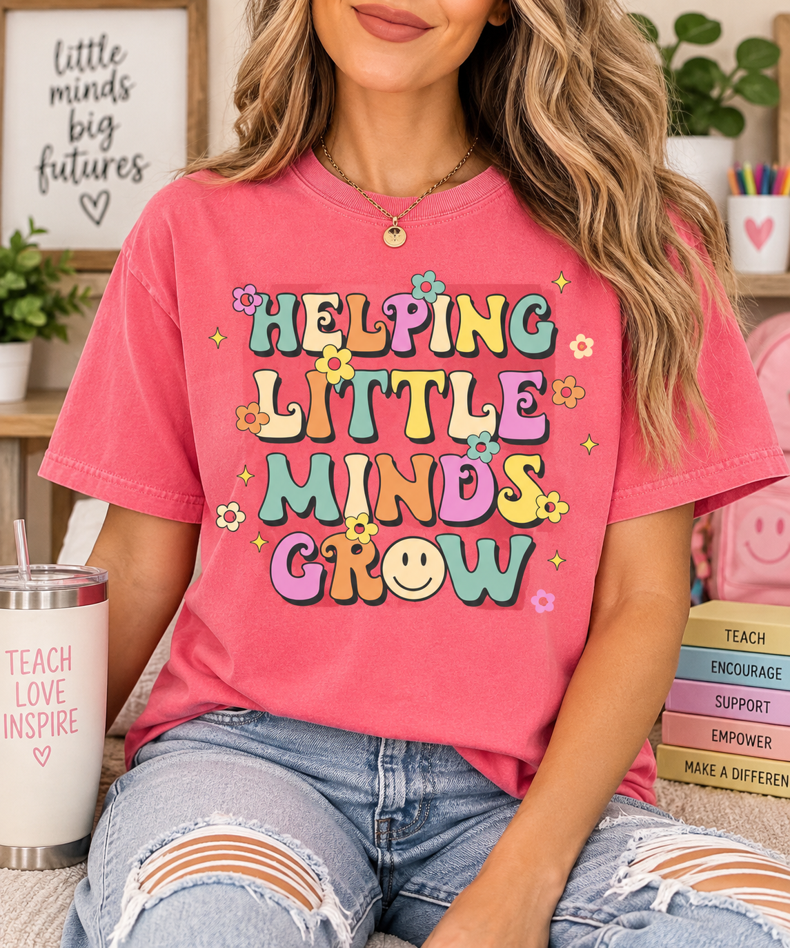 Helping Little Minds Grow Comfort Colors Tee