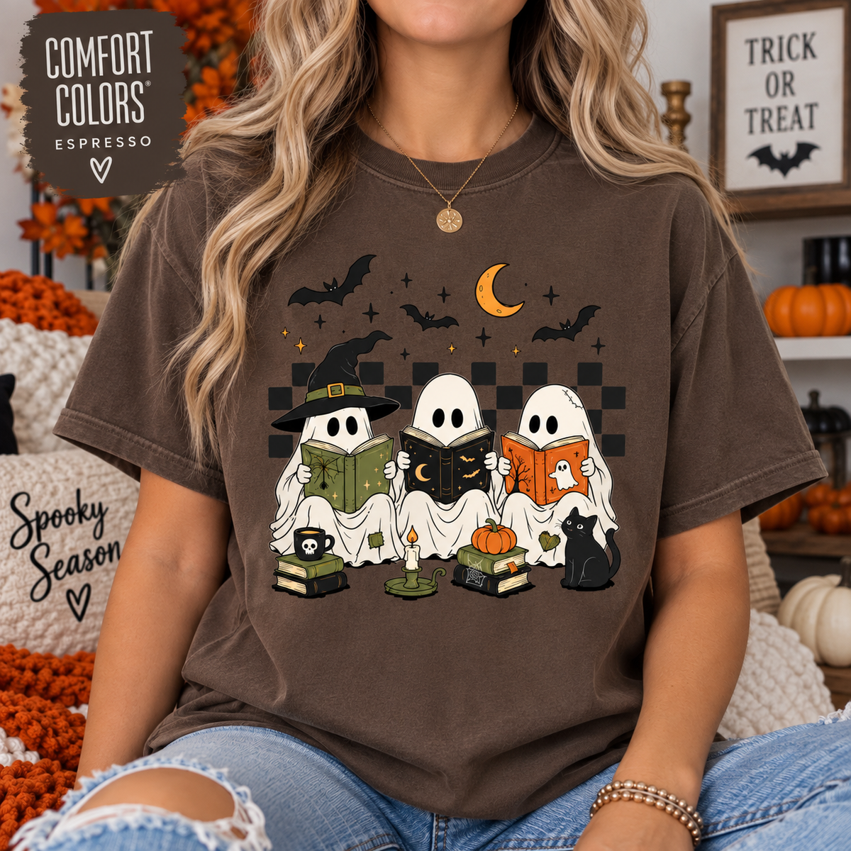 Bookclub Ghosts Comfort Colors Tee