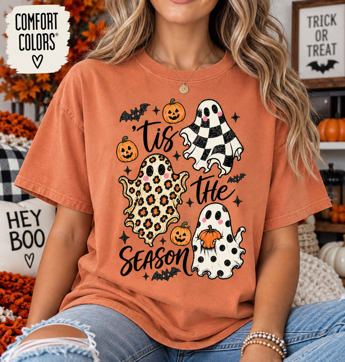 ’Tis the Season Ghosts Comfort Colors Tee