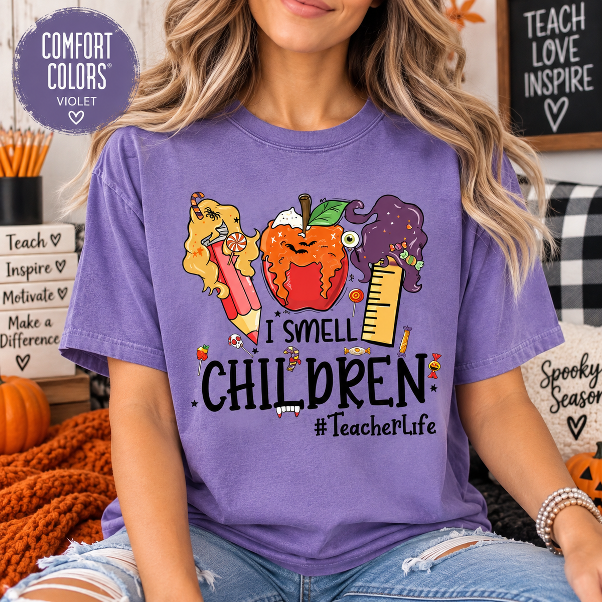 I Smell Children Teacher Comfort Colors Tee