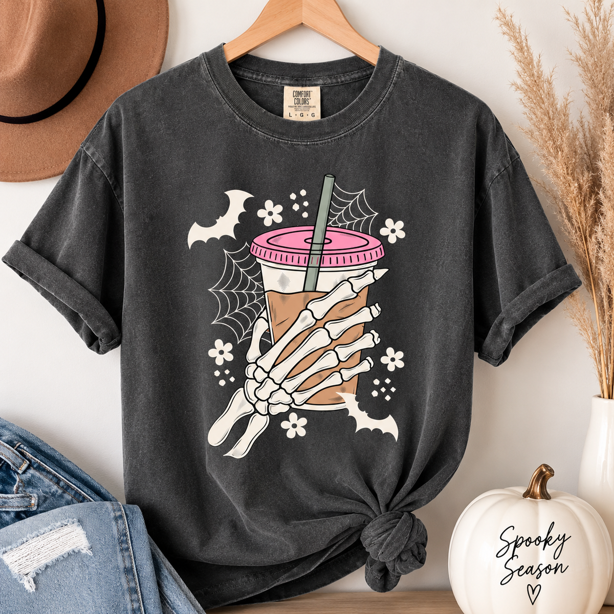 Spooky Coffee Comfort Colors Tee