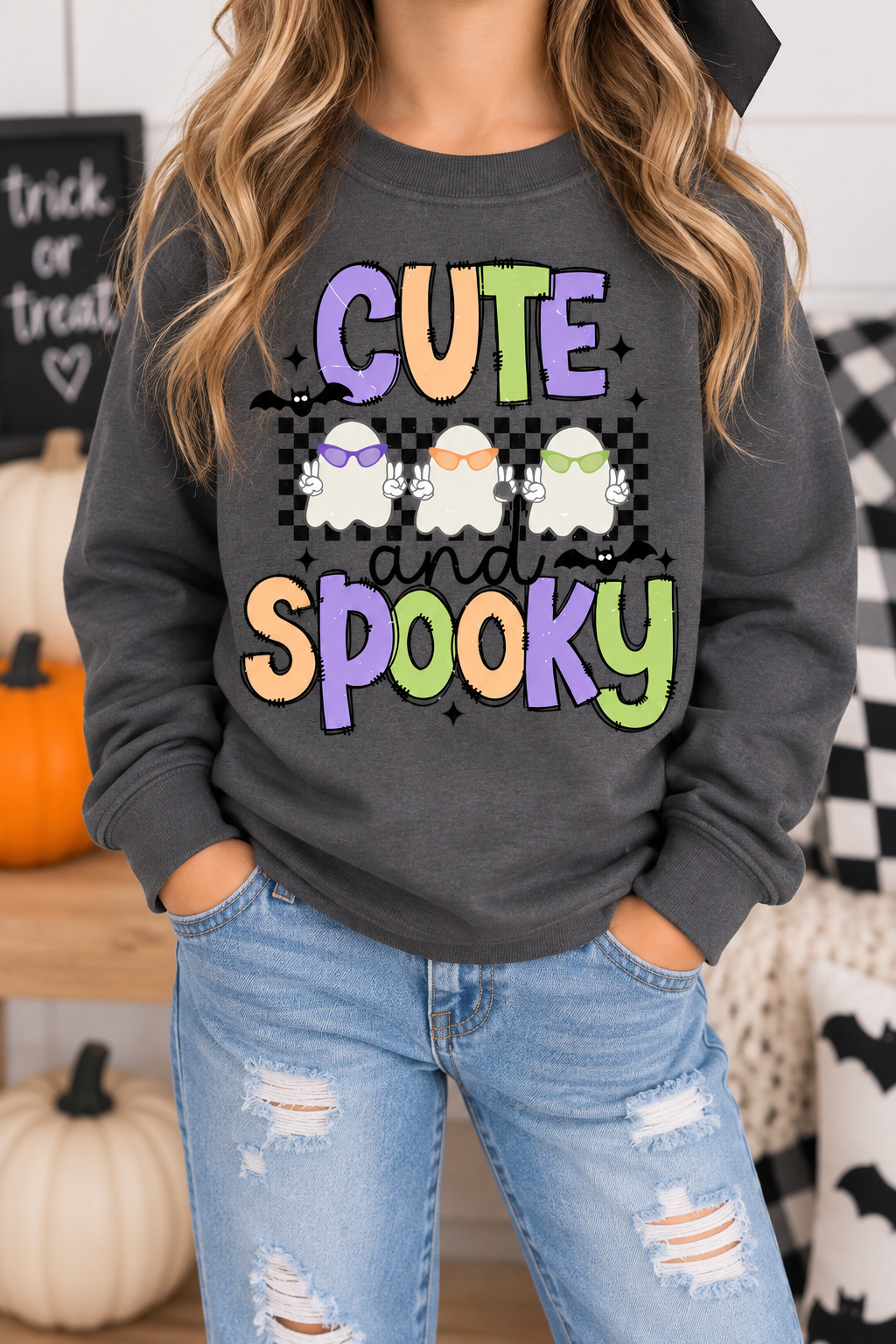 Cute & Spooky Kids Sweatshirt