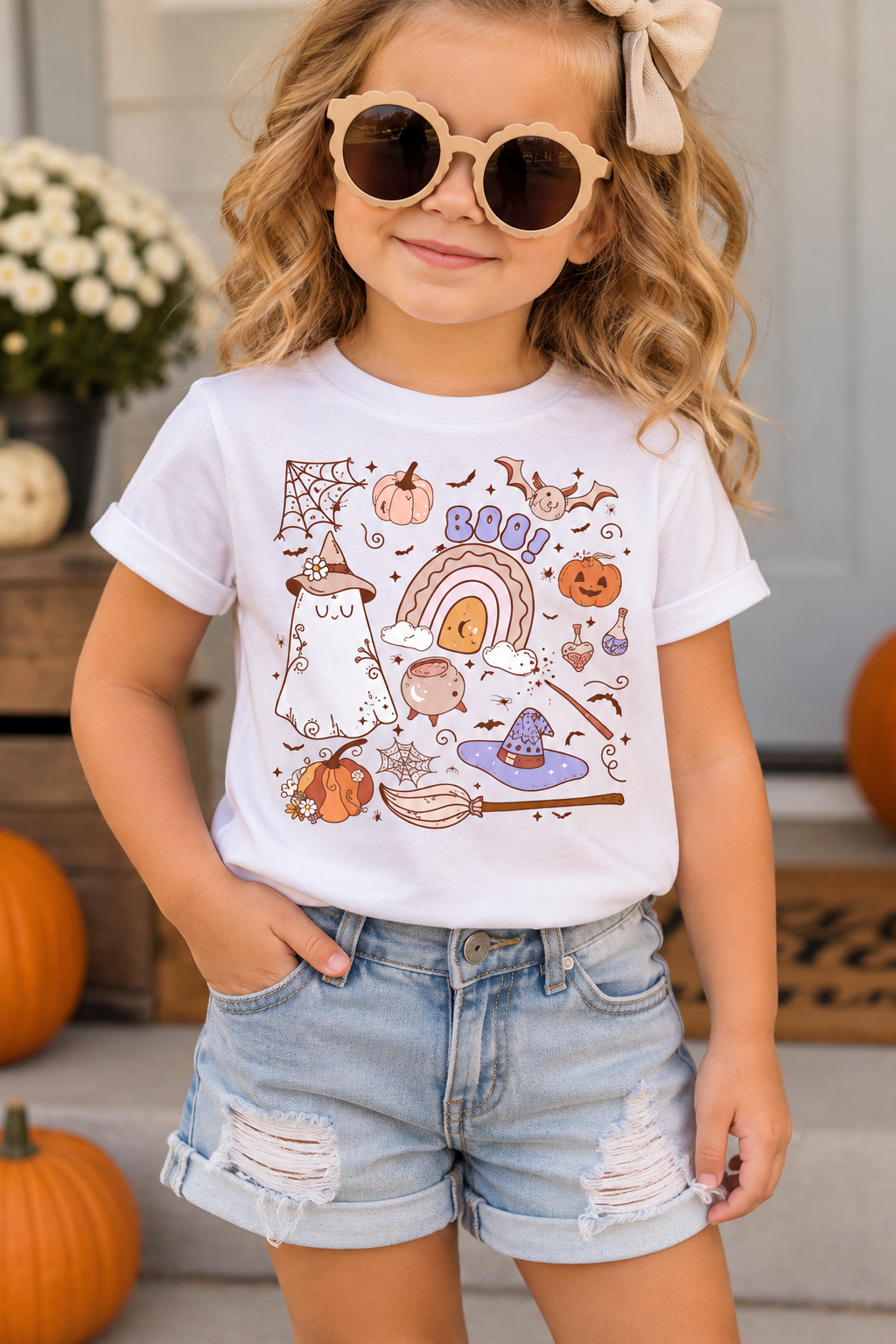 Boo Halloween Girl Tee