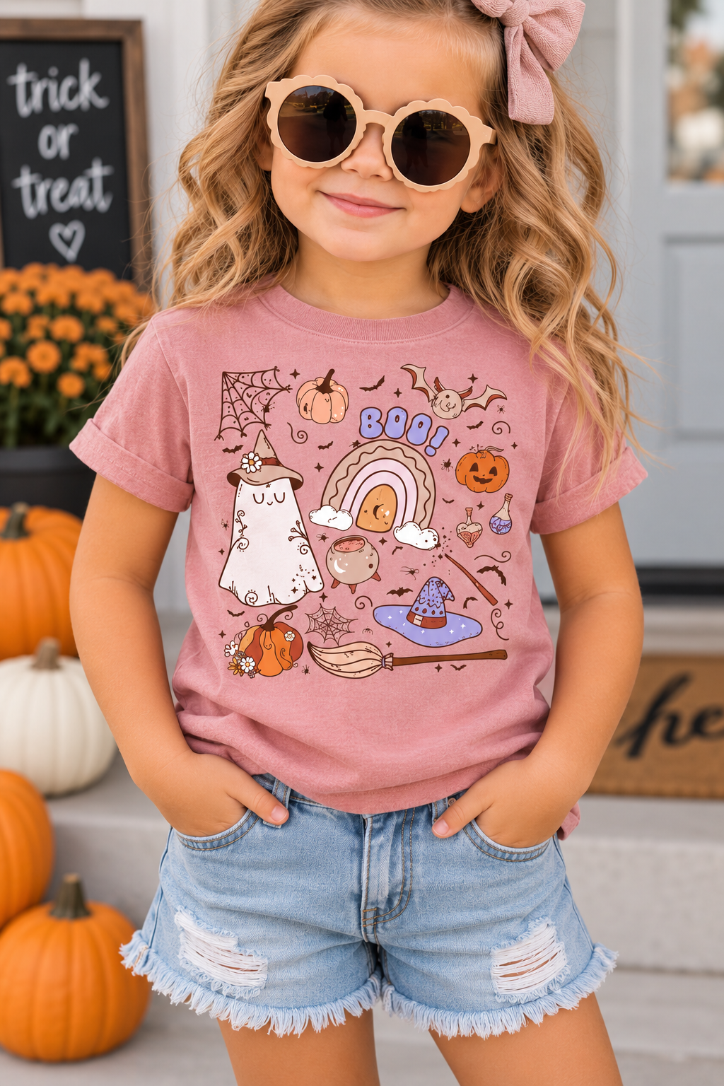 Boo Halloween Girl Tee